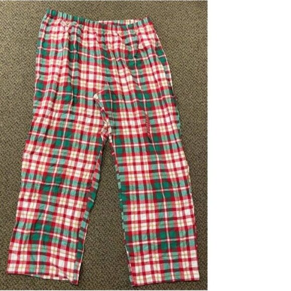 Womens Pajamas Christmas Santa Coming Soon Red Plaid 2 pc Plus Top Pants-sz 2X - Picture 5 of 6
